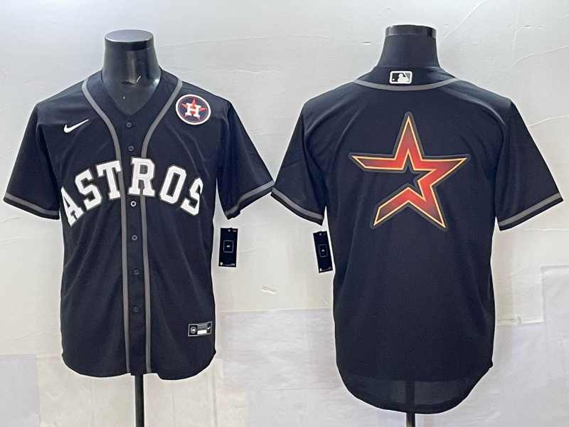 Men Houston Astros blank black 2025 Nike MLB Jersey 0021->houston astros->MLB Jersey
